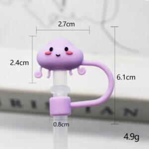 Silicone Purple Jellyfish 8mm / Bagged without straw