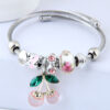 O1CN01KPoOqt1NsIIrNiLMU_2209134591625-0-cib Wholesale Stainless Steel Open Cherry Crystal Beaded Bracelet
