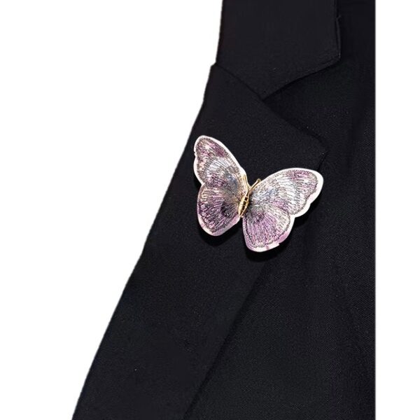 Wholesale Embroidered Butterfly Alloy Brooch