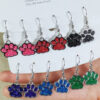 O1CN01KQUXUX24EvxDzOdeG__2207921077360-0-cib Wholesale Colorful Glitter Oil Dripping Dog Paw Earrings