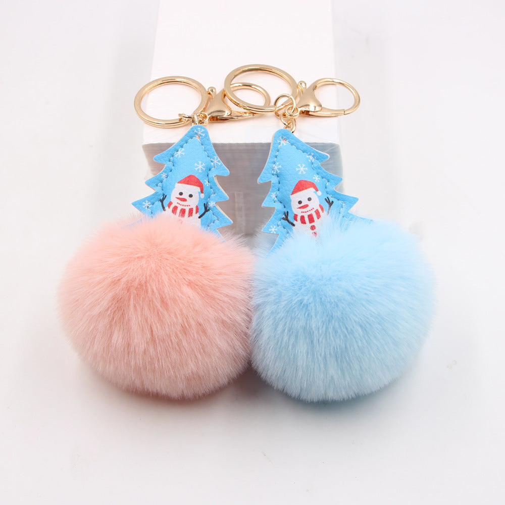 Wholesale Christmas Fur Ball Keychain