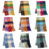 Wholesale Winter Polyester Vintage Ac Rainbow Plaid Scarf