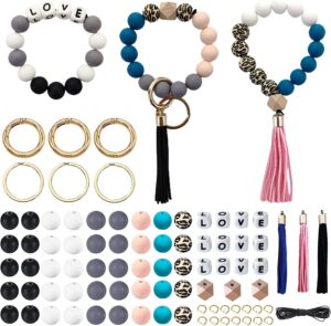 O1CN01KRykxe1ez1ju8ZYi4__2212011503941-0-cib Wholesale 84 Pieces of Silicone Beads, Silicone Beads, 15mm Candy Colored DIY Wrist Keychain Kit