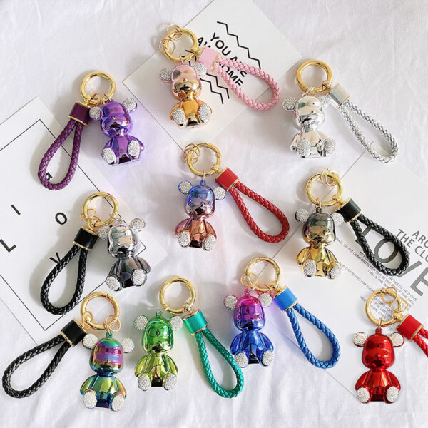 O1CN01KSYgGc1Bx55N588HM_2211394340011-0-cib Wholesale Resin Town Store Treasure Inlaid Diamond Bear Keychain