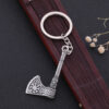 Wholesale Alloy Retro Style Viking Axe Keychain