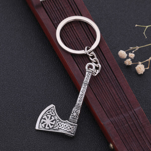 Wholesale Alloy Retro Style Viking Axe Keychain