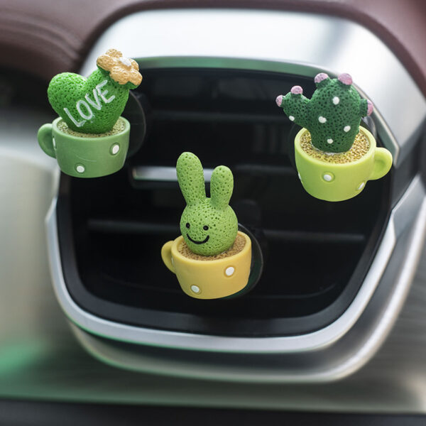 Wholesale Creative Cute Potted Plant Aromatherapy Clip Car Accessories