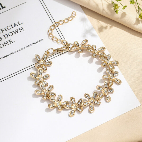 Wholesale Full Diamond Snow Alloy Bracelet