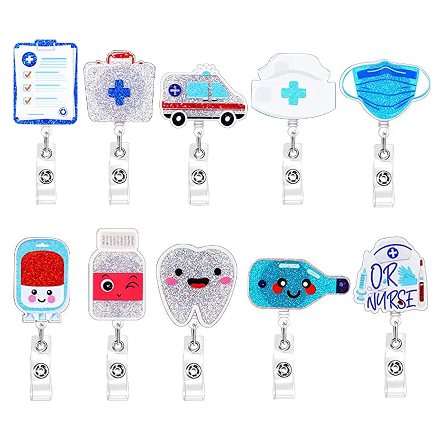 Wholesale Doctor Nurse Retractable Acrylic Keychains