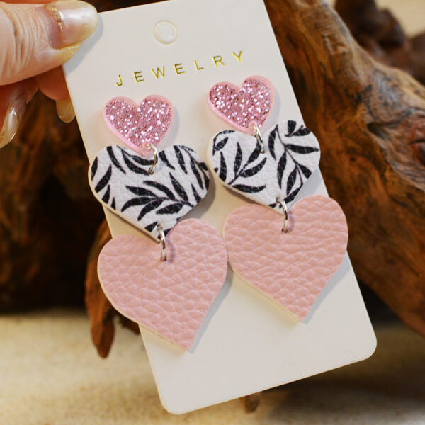 Wholesale Valentine's Day Gretel Leather Earrings