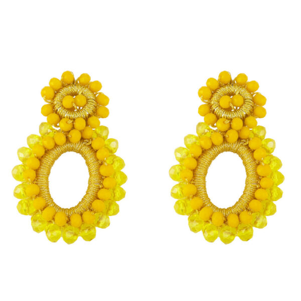 Wholesale Bohemian Waterdrop Rice Bead Earrings