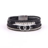 Wholesale Diamond Four Layer Braided Leather Bohemian Bracelet