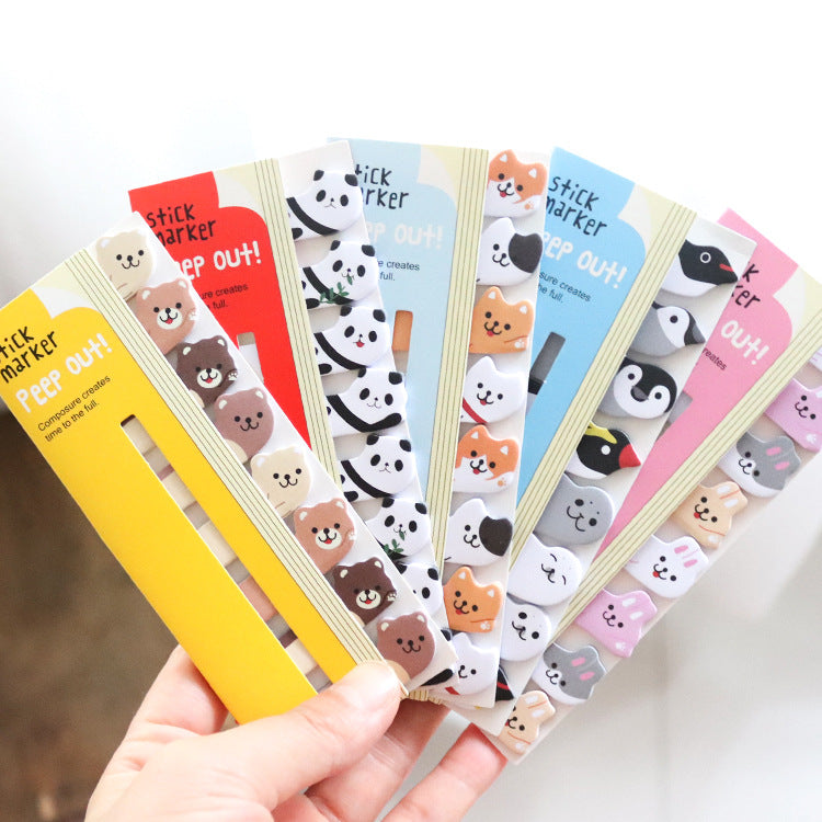 Wholesale Row Animal Paper Self-adhesive Sticky Notes