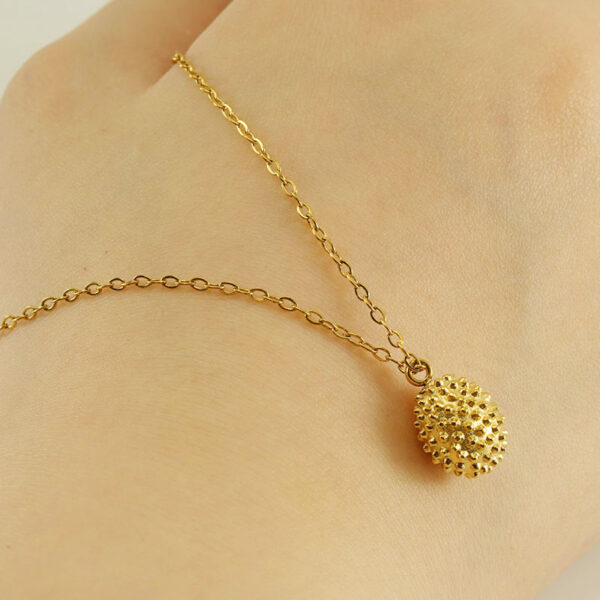 O1CN01Kbysrp1tSFcWZcK8r_2211833655900-0-cib Wholesale Stainless Steel 18k Gold Plated Durian Necklace Titanium Steel