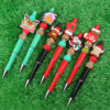 Wholesale Beaded Pens Creative Christmas Series Silicone Beads Colorful Plastic Ballpoint Pens