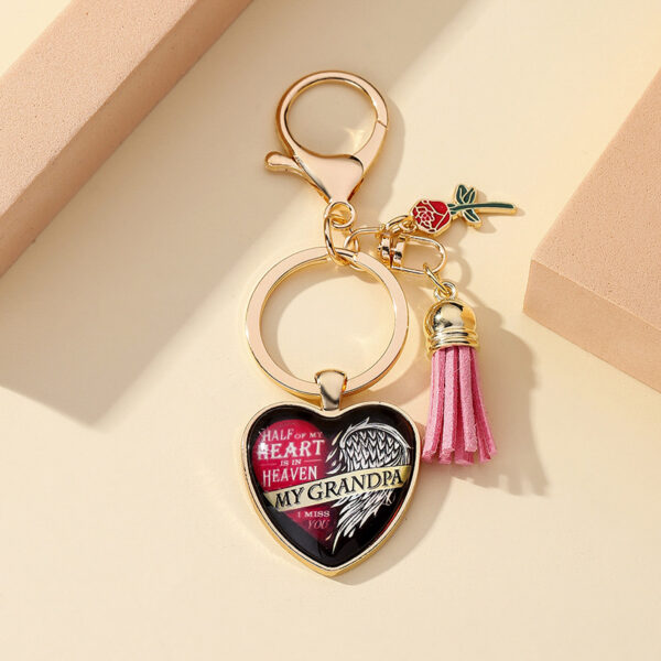O1CN01KkUlcH1jN4z9yibnt_2213351114535-0-cib Wholesale Mother's Day Father's Day Heart Alloy Pendant Creative Keychain