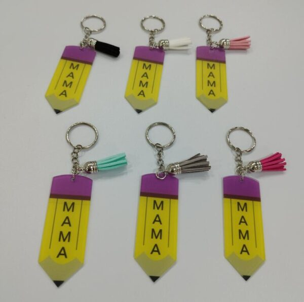 O1CN01Kklj4u1b72BZEduHs_2208367413417-0-cib-1 Wholesale Acrylic Teacher's Day Blank Pencil Keychain