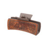 Wholesale leather hair clip with sunflower pattern claw clip shark clip