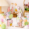 Wholesale Easter Letter Dwarf Rabbit Easter Egg Wooden Parts