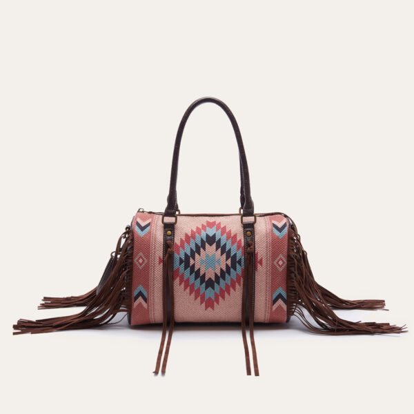 O1CN01KmXQS21bYyF88CiwX_2209154643478-0-cib Wholesale Cotton Linen Aztec Pattern Hand Woven Tassel Handheld Messenger Bag