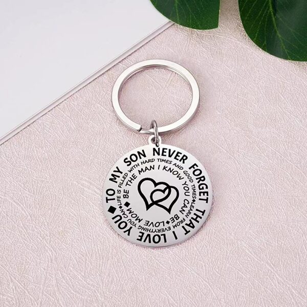 Wholesale Inspirational Father and Son Stainless Steel Keychain
