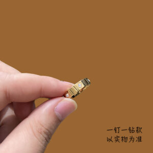 Gold a nail a diamond ring / 7 (high quality 5mm wide)