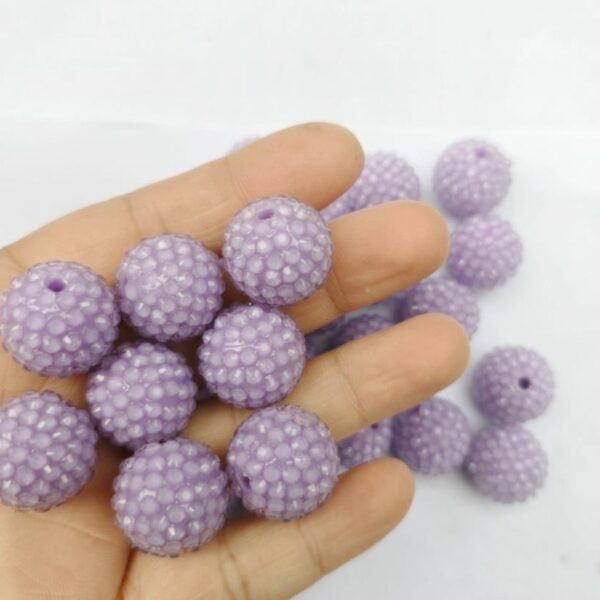 O1CN01Kn2lQM1QErIt7Oxmv_2201245431945-0-cib Wholesale 20MM Resin Light Purple Transparent Diamond Ball Beads