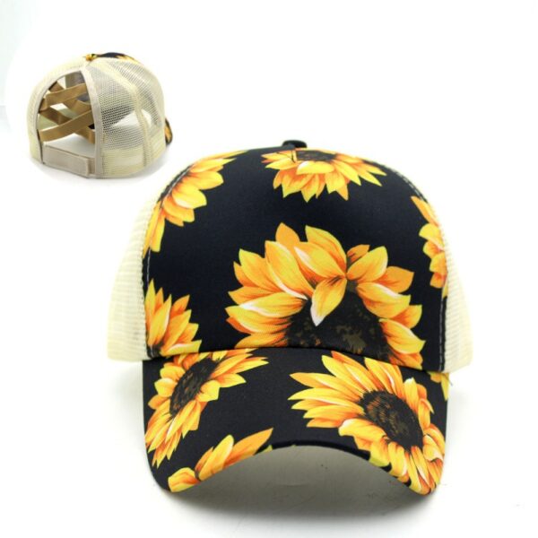 Wholesale Aztec Cotton Cross Printed Horsetail Baseball Cap