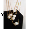 Wholesale Irregular Shaped Pearl Titanium Steel Necklace