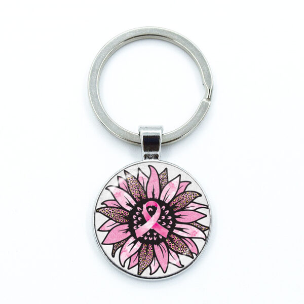O1CN01KpuNYU1nHowAqMj3r_2216302925065-0-cib Wholesale Care Breast Cancer Vermicelli with Zinc Alloy Key Chain