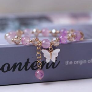 White butterfly bracelet/free bag