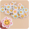 Wholesale Cartoon Flower Smiley Teether Creative DIY Focal Beads