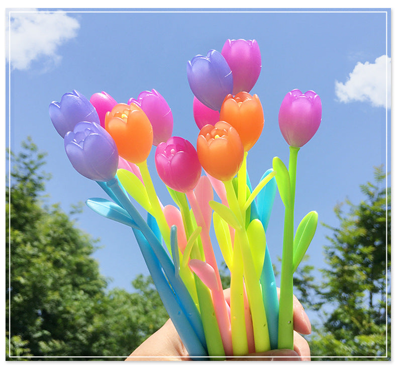 Wholesale Plastic Color Changing Flower Gel Pen