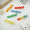 Wholesale Rainbow Hearts Acrylic Hair Clips Set