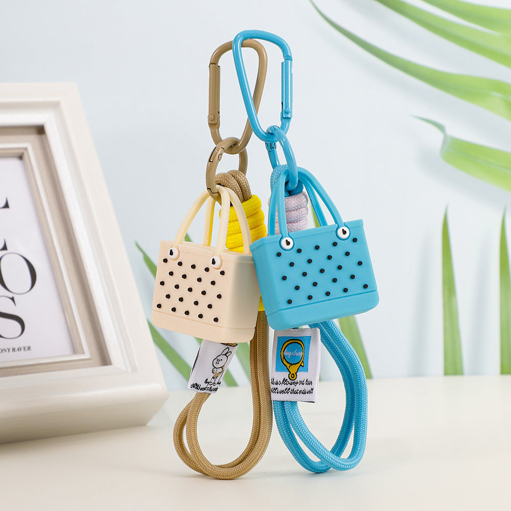 Wholesale Simulation Beach Bags Plastic Keychains