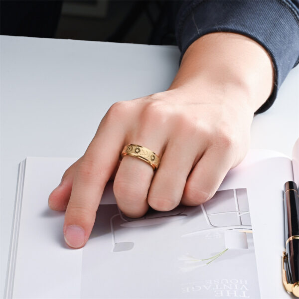 O1CN01Ksq8B41wKs2xBg4Ua_3328226290-0-cib Wholesale Ring Stainless Steel Star Moon Sun Rotating Decompression OLY-RS-TongX001