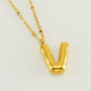 Gold letter V (with chain)