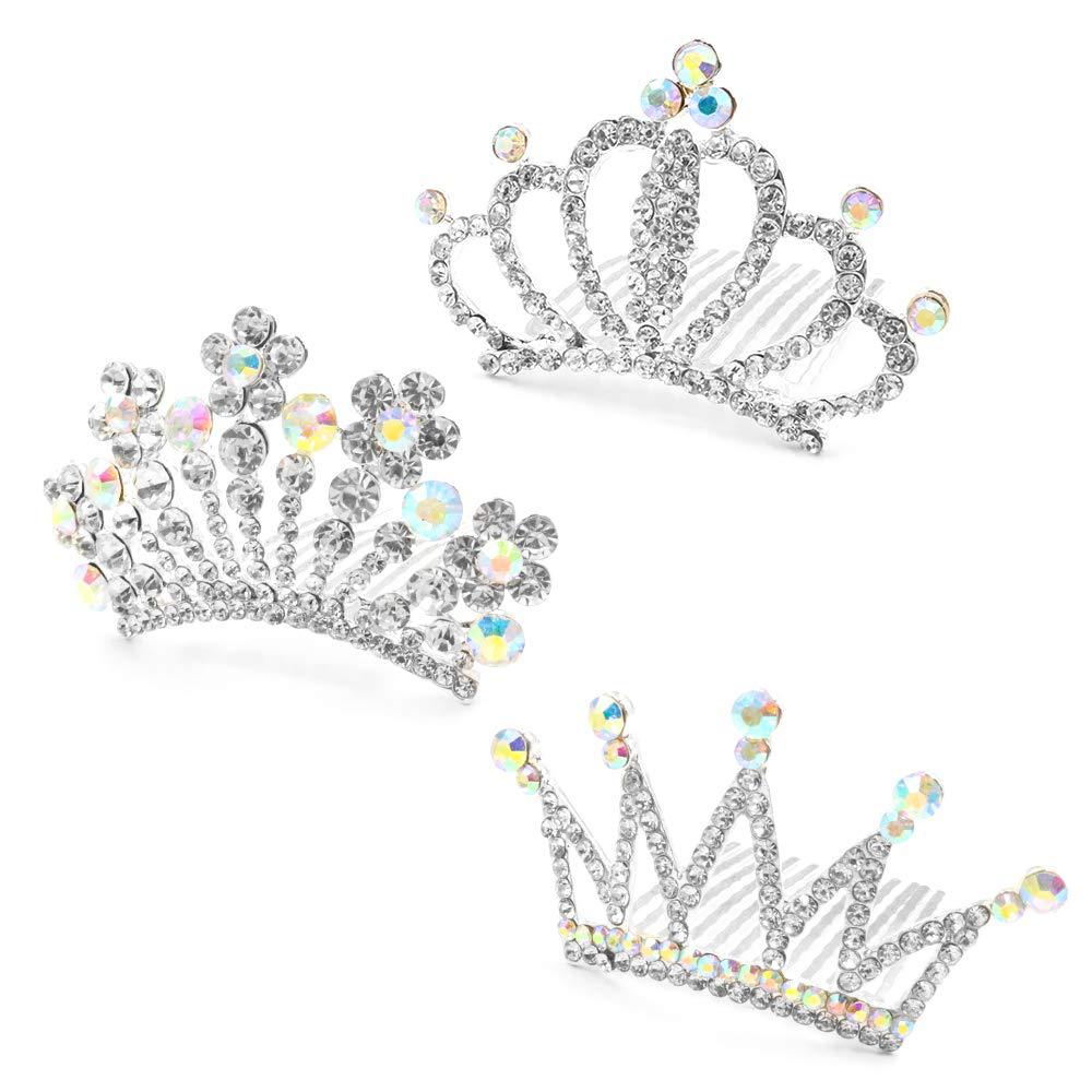 Wholesale Chilen's Princess Rhinestone Crown Hair Comb