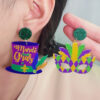 O1CN01KvdV9m1T3MFo5Ptuo_2677772326-0-cib Wholesale Carnival Mask Acrylic Mardi Gras Earrings