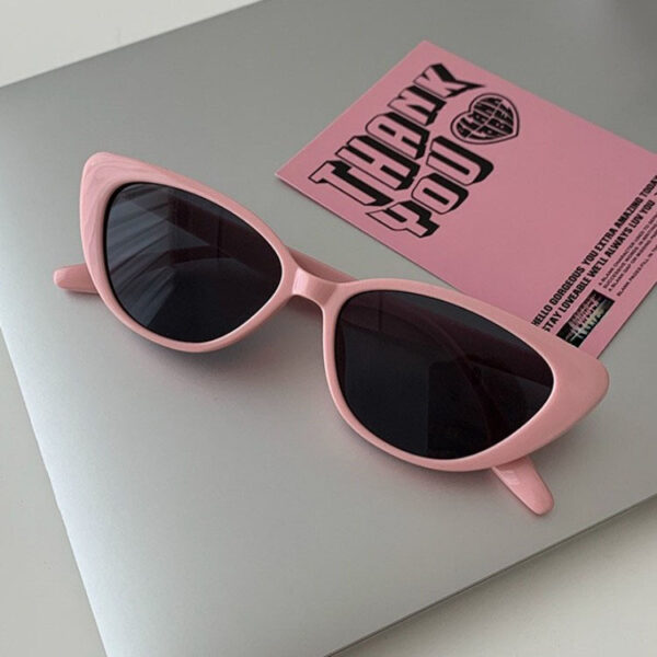 Wholesale Cat Eye Pink Small Frame PC Sunglasses