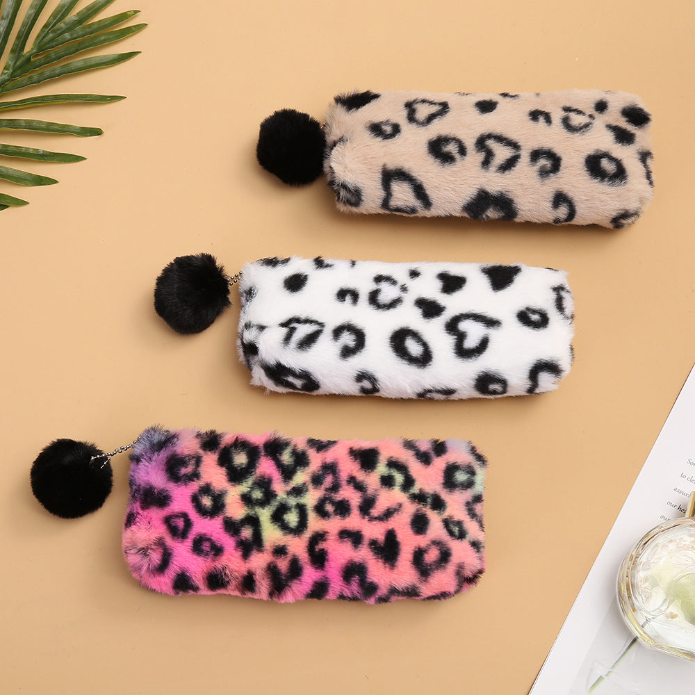 Wholesale Leather Plush Pencil Case