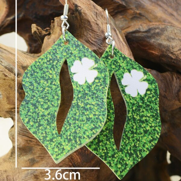 O1CN01KwuEfq2HKyDH1dYG5_3294559133-0-cib Wholesale St. Patrick's Day Lips Leopard Plaid Clover Earrings