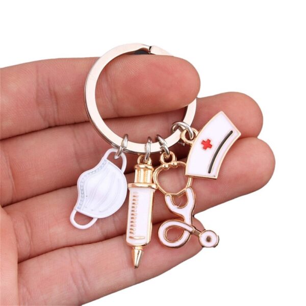 Wholesale Zinc Alloy Keychain Medical Ambulance Personnel Keychain