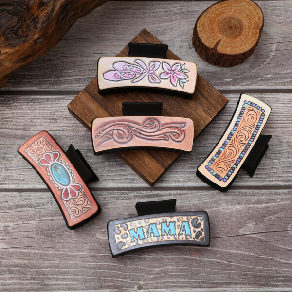 Wholesale Western Style Cactus Sunflower Pattern Grab Clip