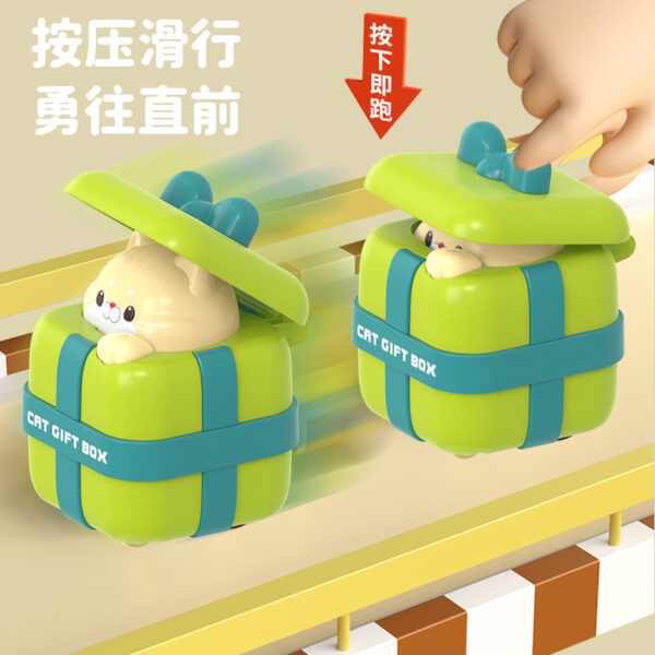 Wholesale Cat Push Toy Car Creative Cartoon Inertia Pull Back Car Children's Toys