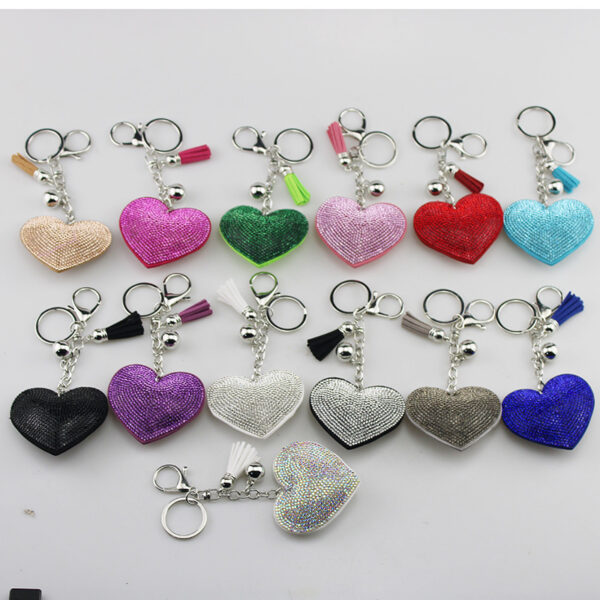 O1CN01L1N2Z62MtO3jVO6o5_2217751789885-0-cib-1 Wholesale Rhinestone Colorful Heart Keychain