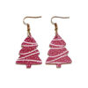 Wholesale Christmas Mirrored Acrylic Snowflake Polka Dot Cut Earrings
