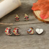 Wholesale of Valentine's Day Geometric Love Wooden Earrings