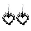 Wholesale Halloween Heart Flame Acrylic Earrings