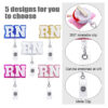 O1CN01L5WWfm1DSyINDKGiO_971130216-0-cib Wholesale Badge Reels Glitter Sequin Nurse Doctor Acrylic Retractable Keychains